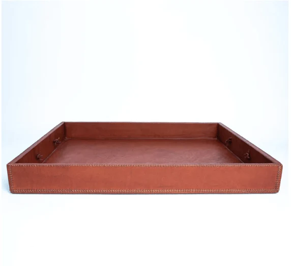 Leather Tray in Brown - Large