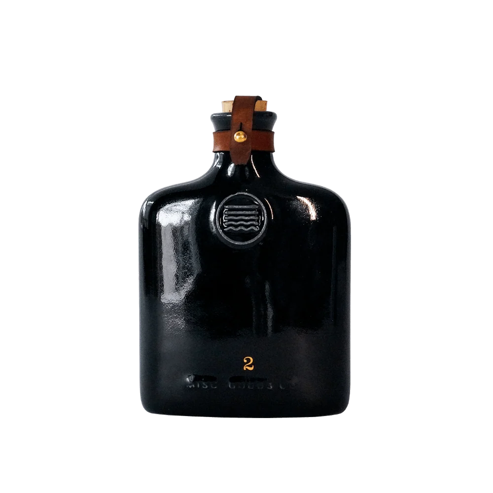 Black Ceramic Flask